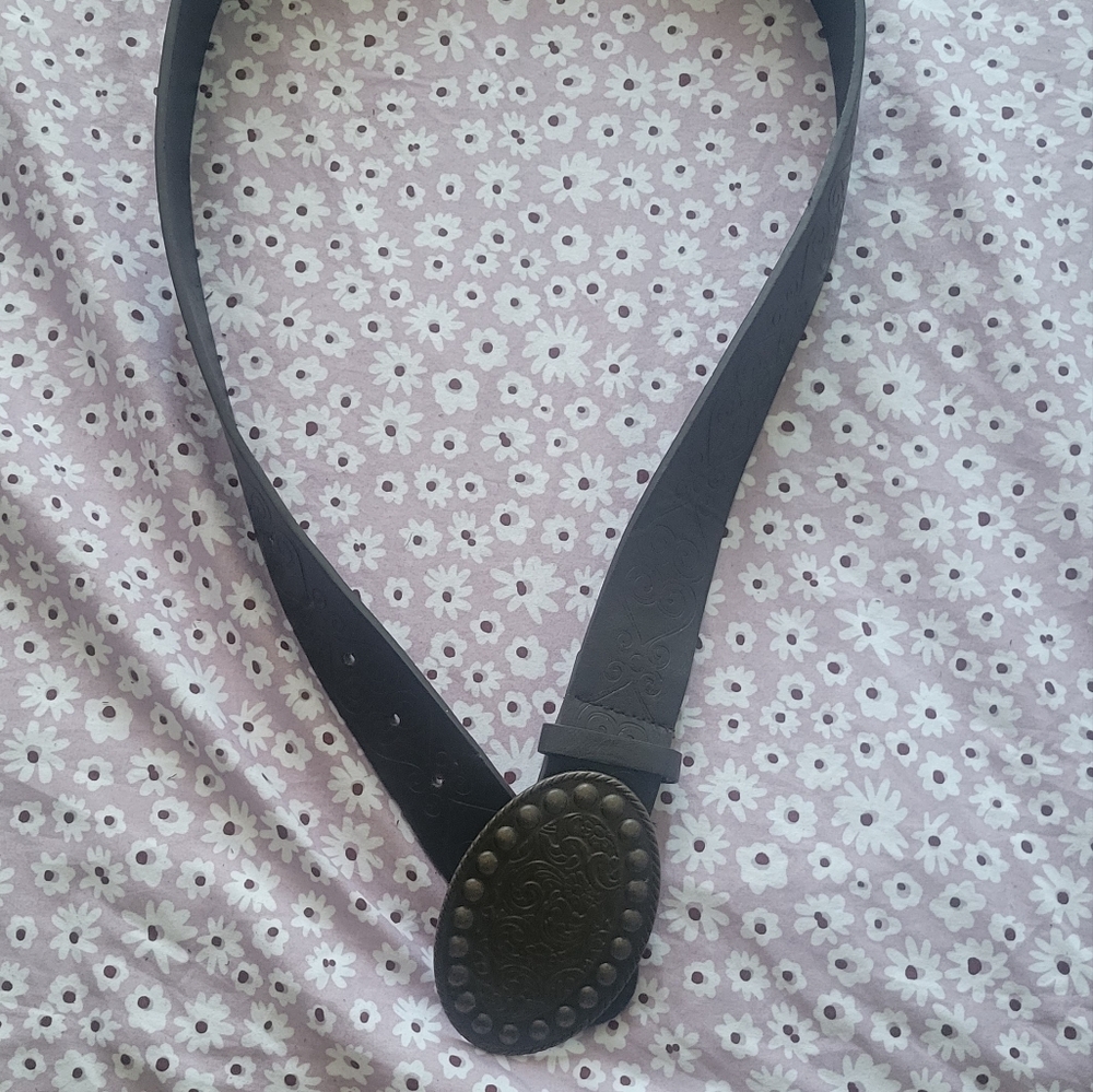 Black Belt with Chunky Buckle